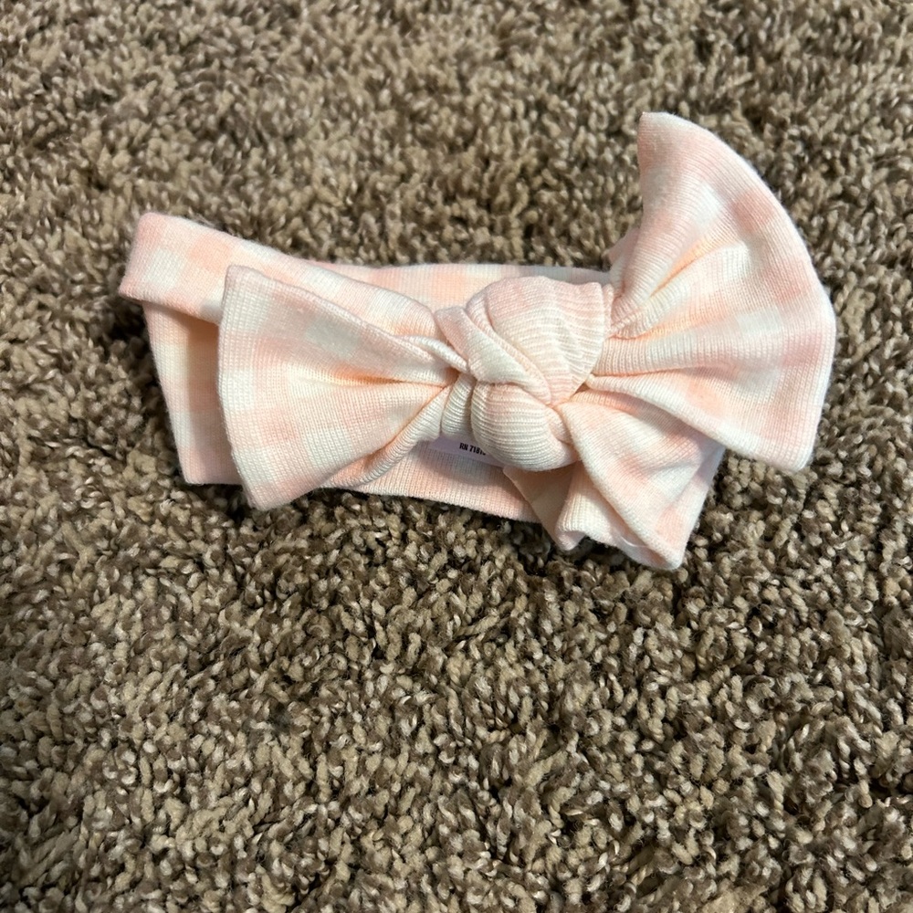 Baby girl gingham headband